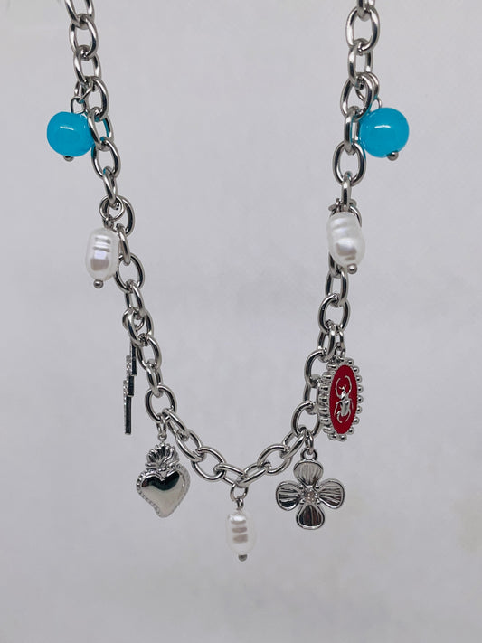 Collier Justine - Acier inoxydable argenté