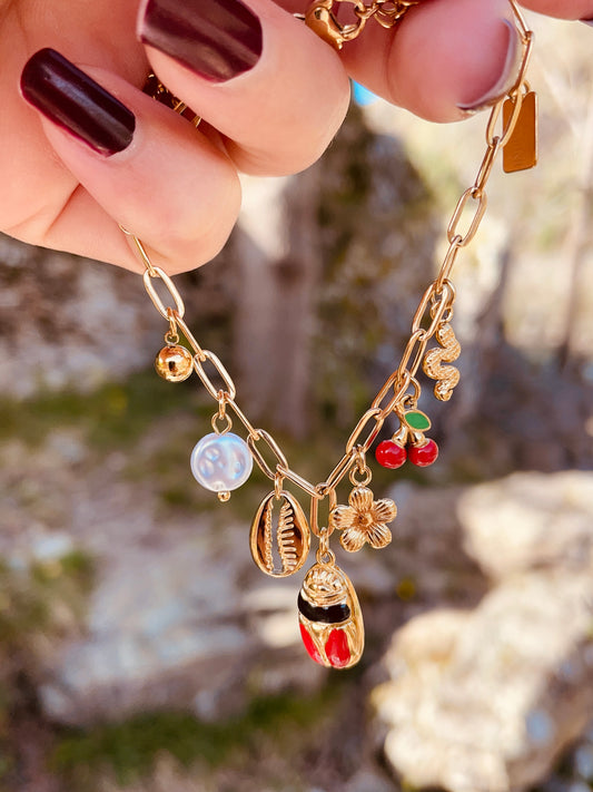 Bracelet Inaya - Acier inoxydable doré