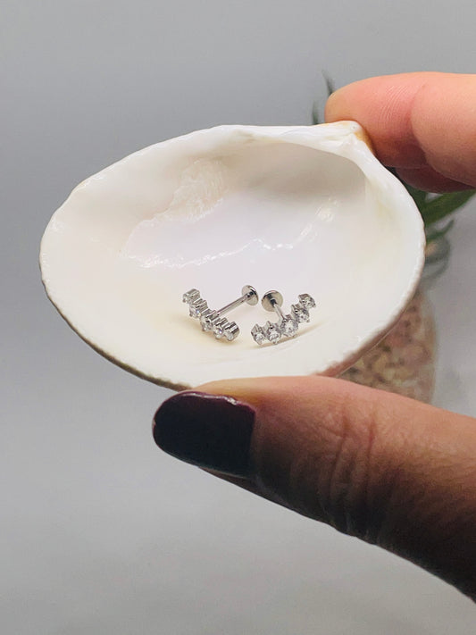 Piercing strass titane