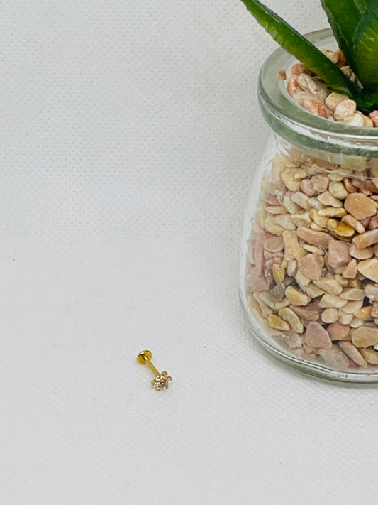 Piercing Fleur en titane