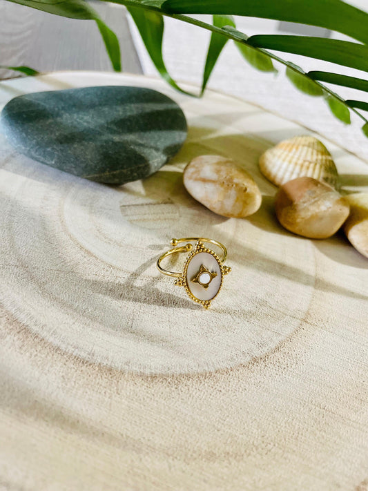 Bague réglable nacré - Andreia Bijoux