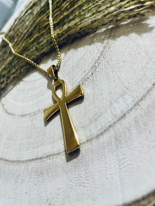 Collier Homme Croix En Acier Inoxydable - Andreia Bijoux