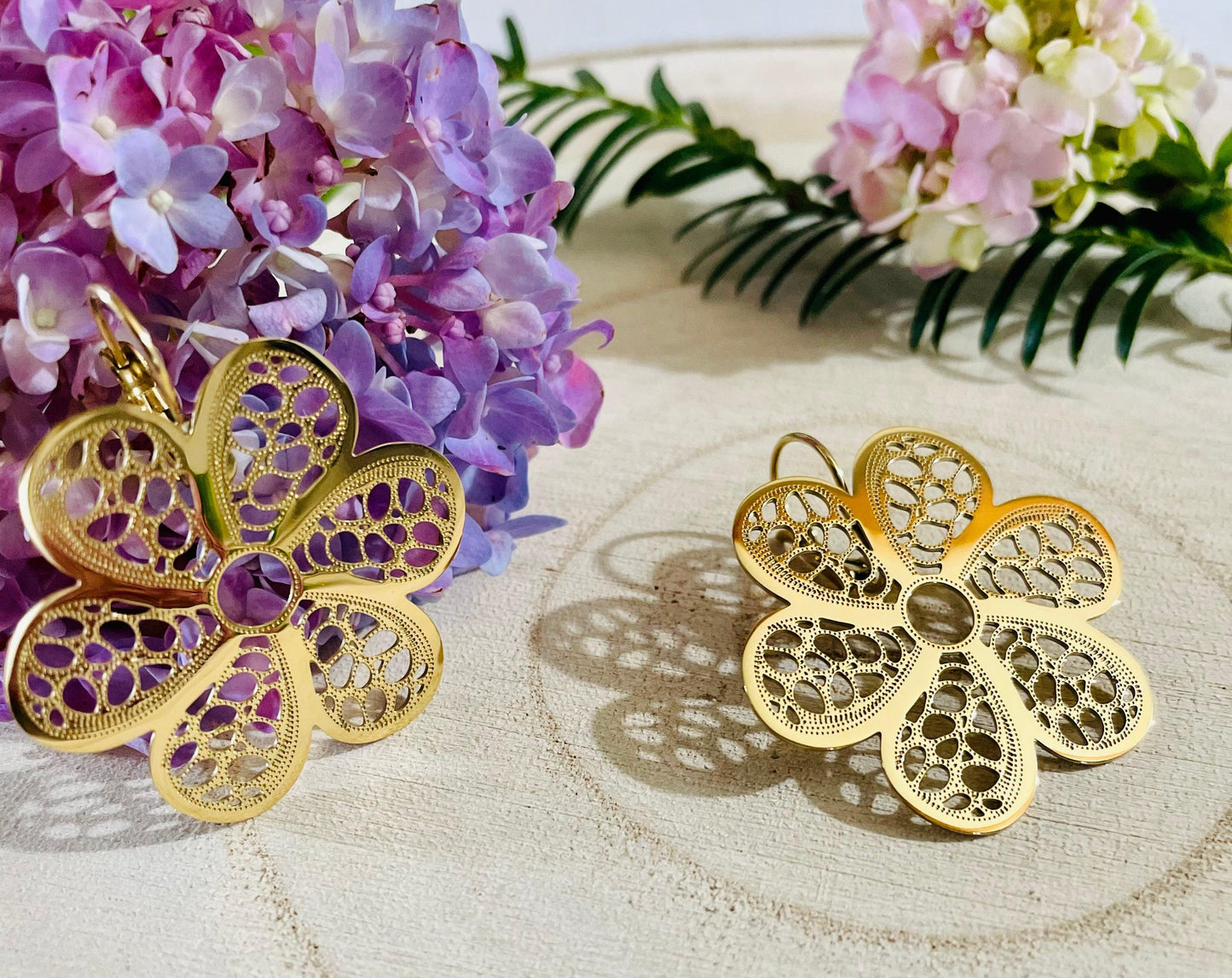 Boucles D'oreilles Fleur - Andreia Bijoux