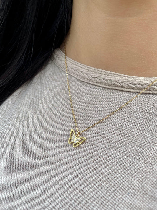 Collier Papillon en Acier Inoxydable - Andreia Bijoux