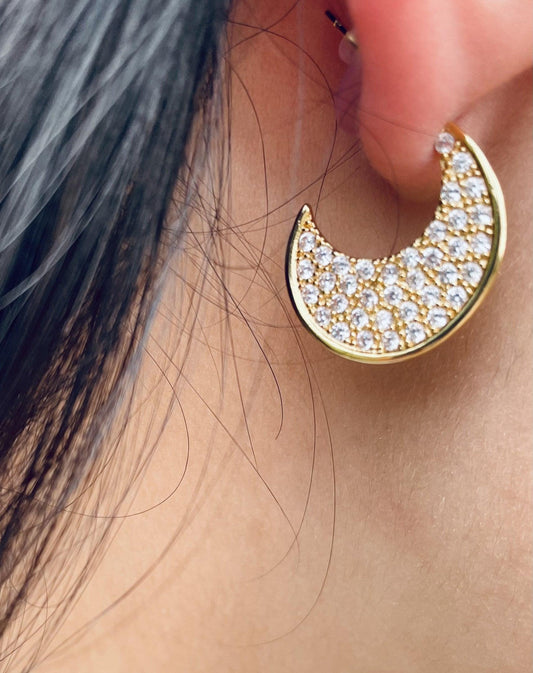Boucles D'oreilles Demi Lune - Andreia Bijoux