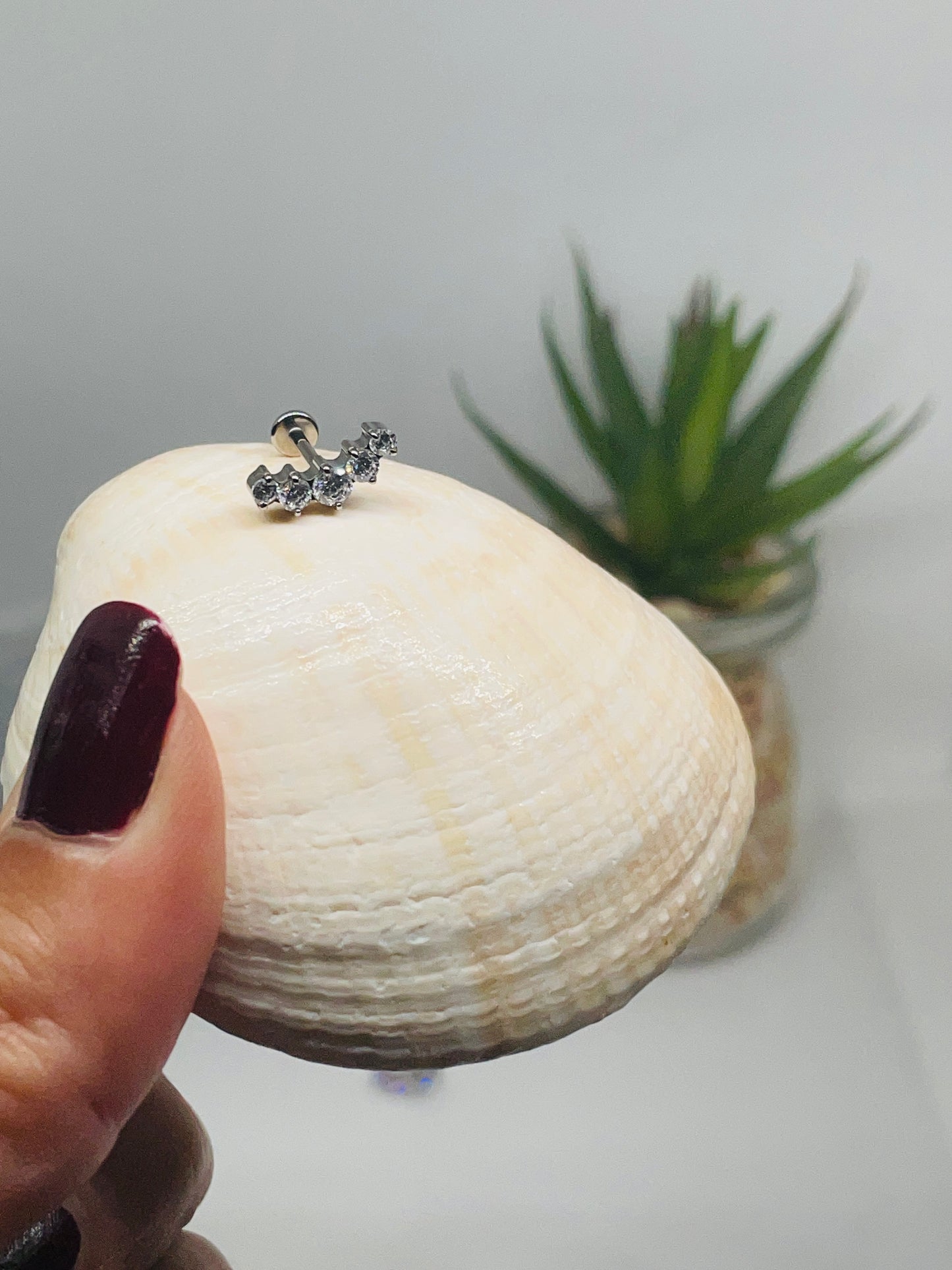 Piercing strass titane