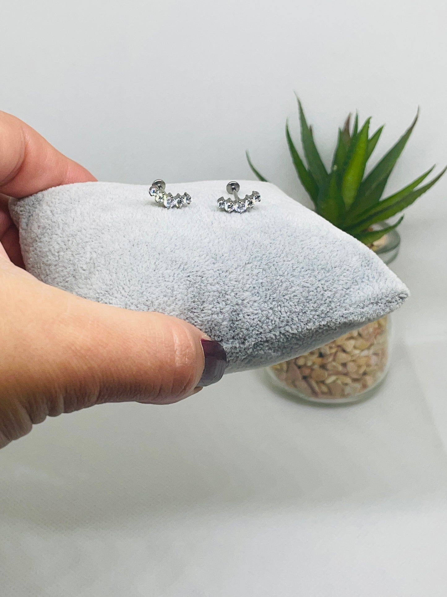 Piercing strass titane