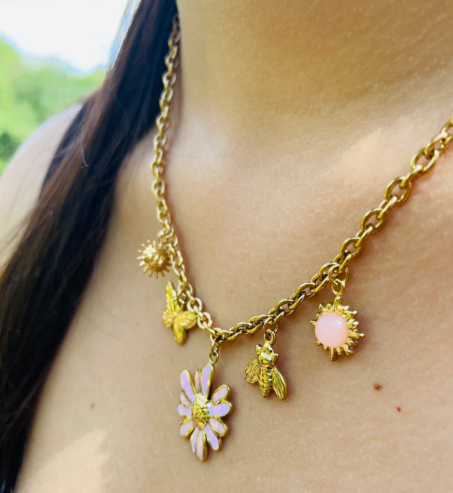 Collier Loanne - Acier inoxydable doré