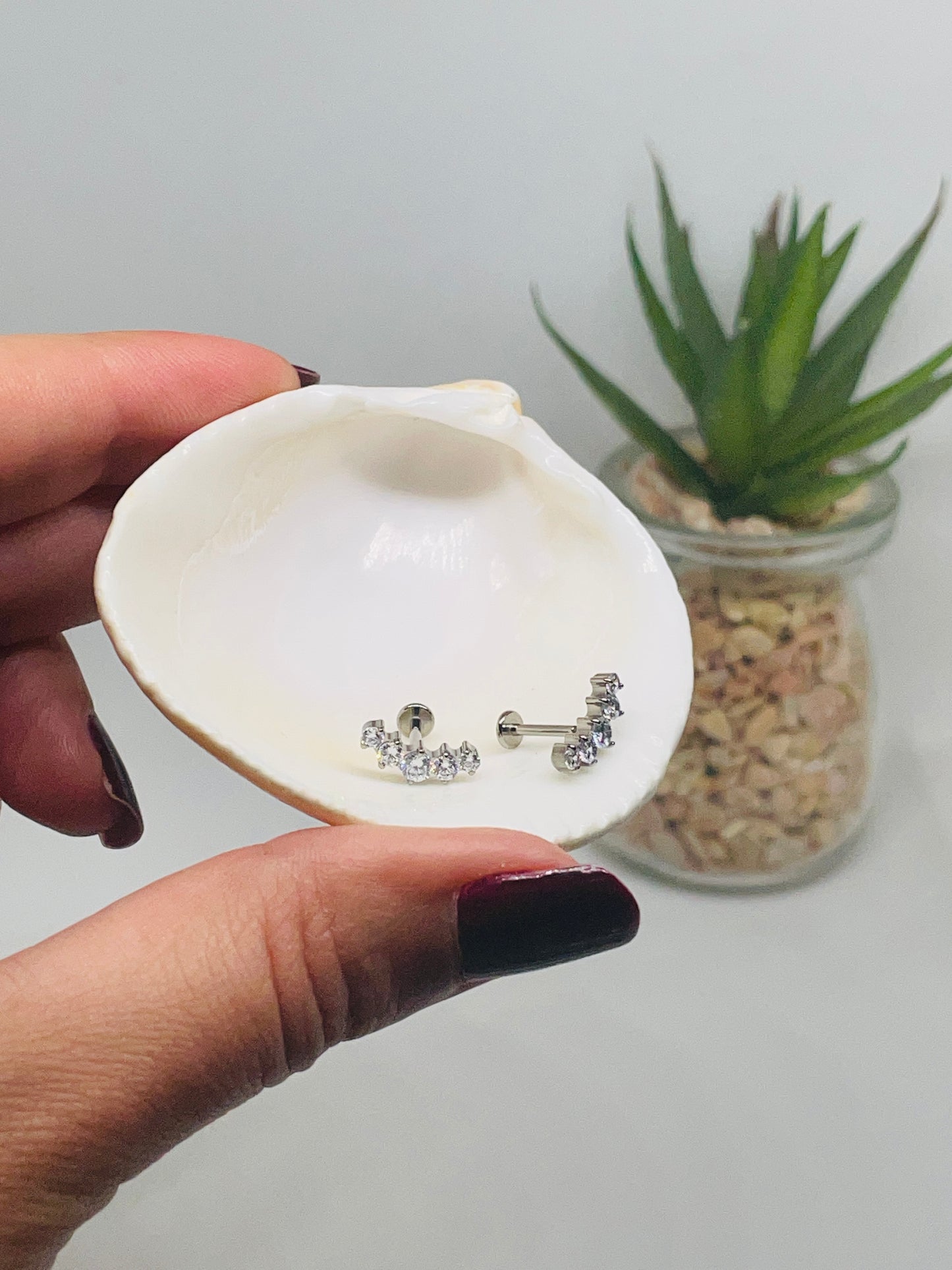 Piercing strass titane