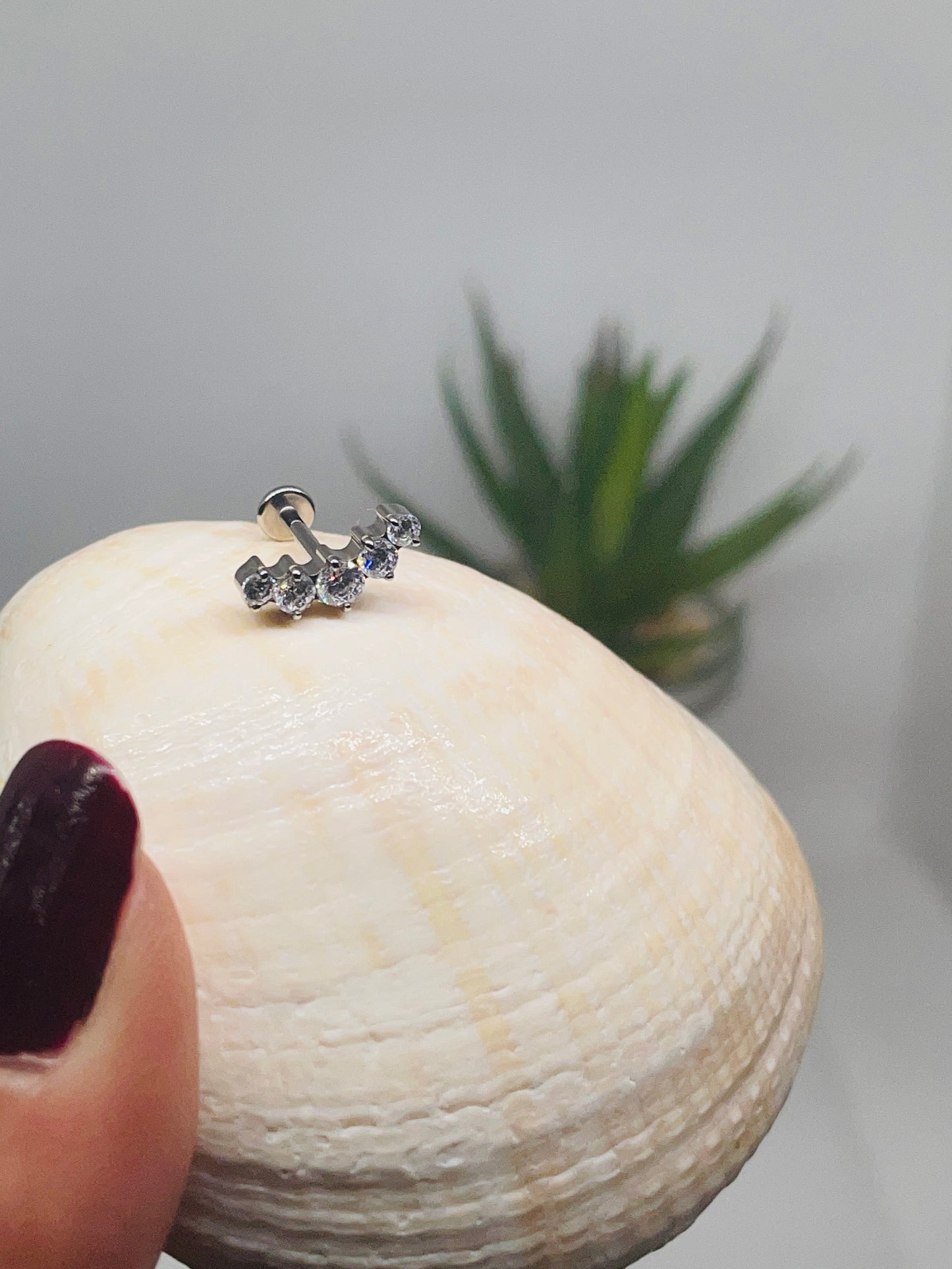 Piercing strass titane