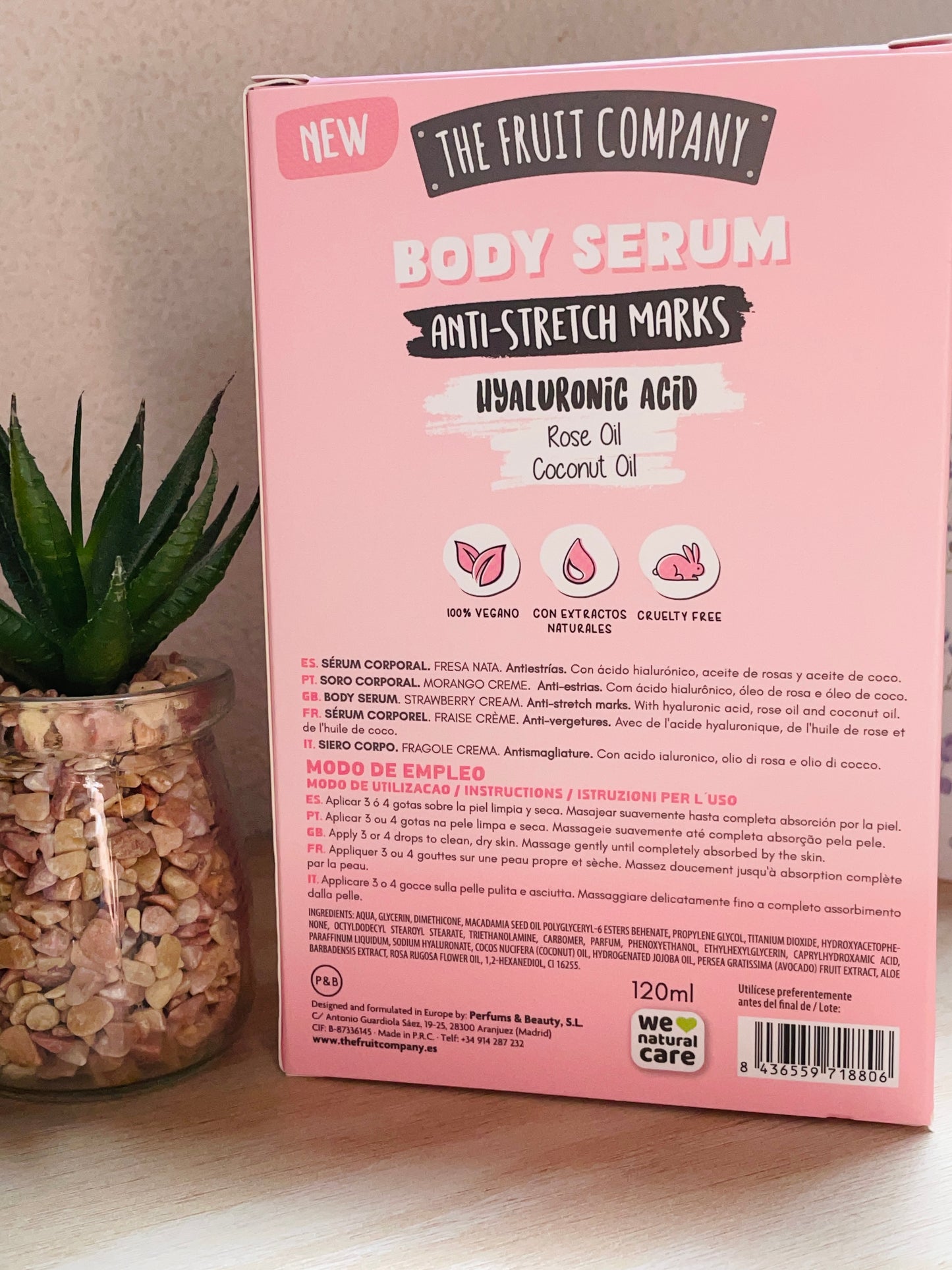 Sérum Corporel Anti-Vergetures – Fraise Crème | 120 ml