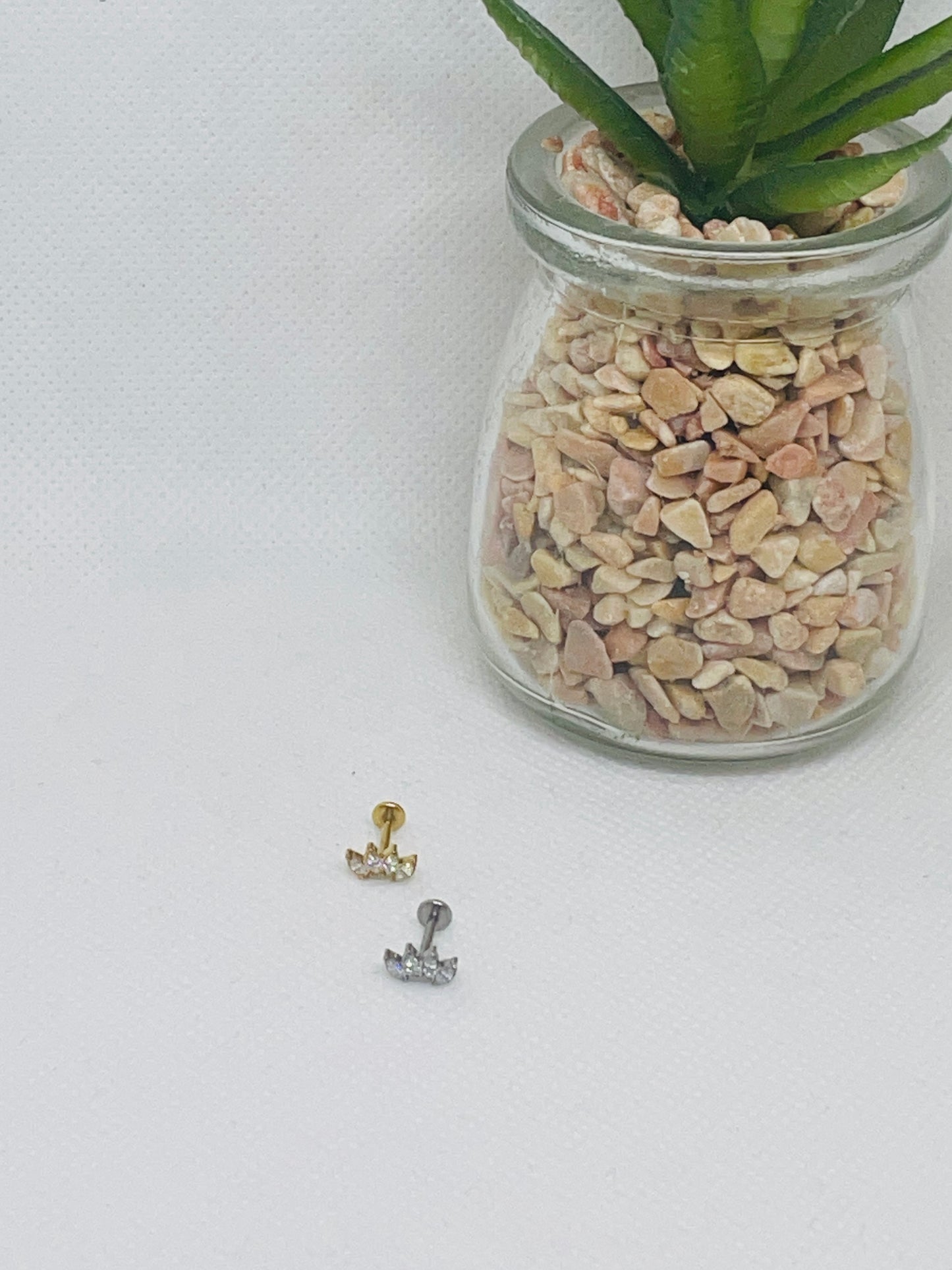 Piercing pétale strass