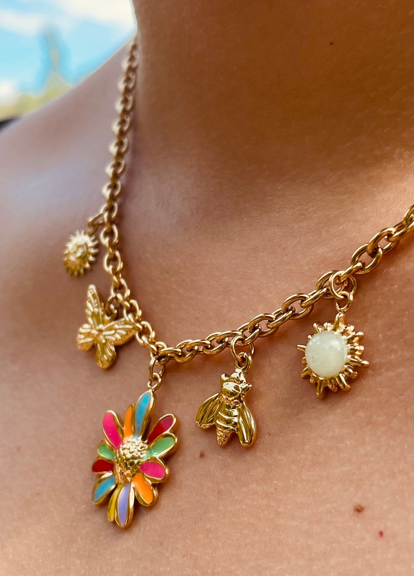Collier Loanne - Acier inoxydable doré