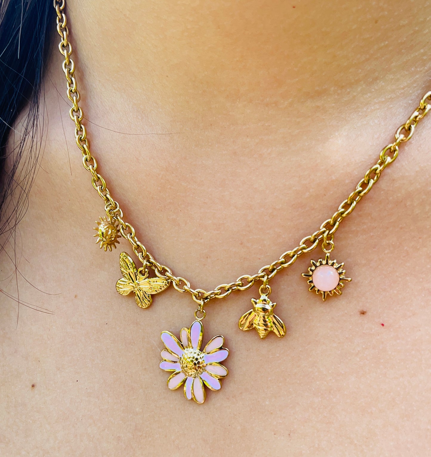 Collier Loanne - Acier inoxydable doré