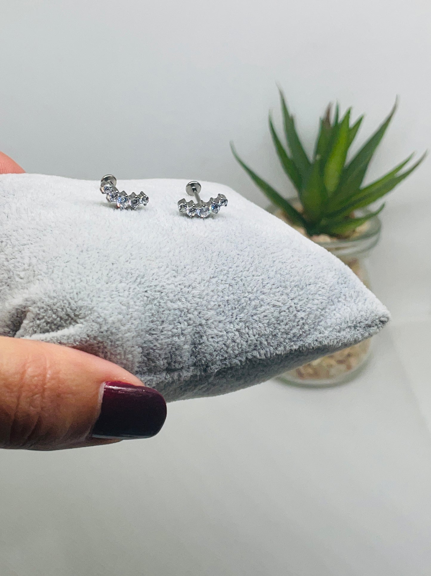 Piercing strass titane