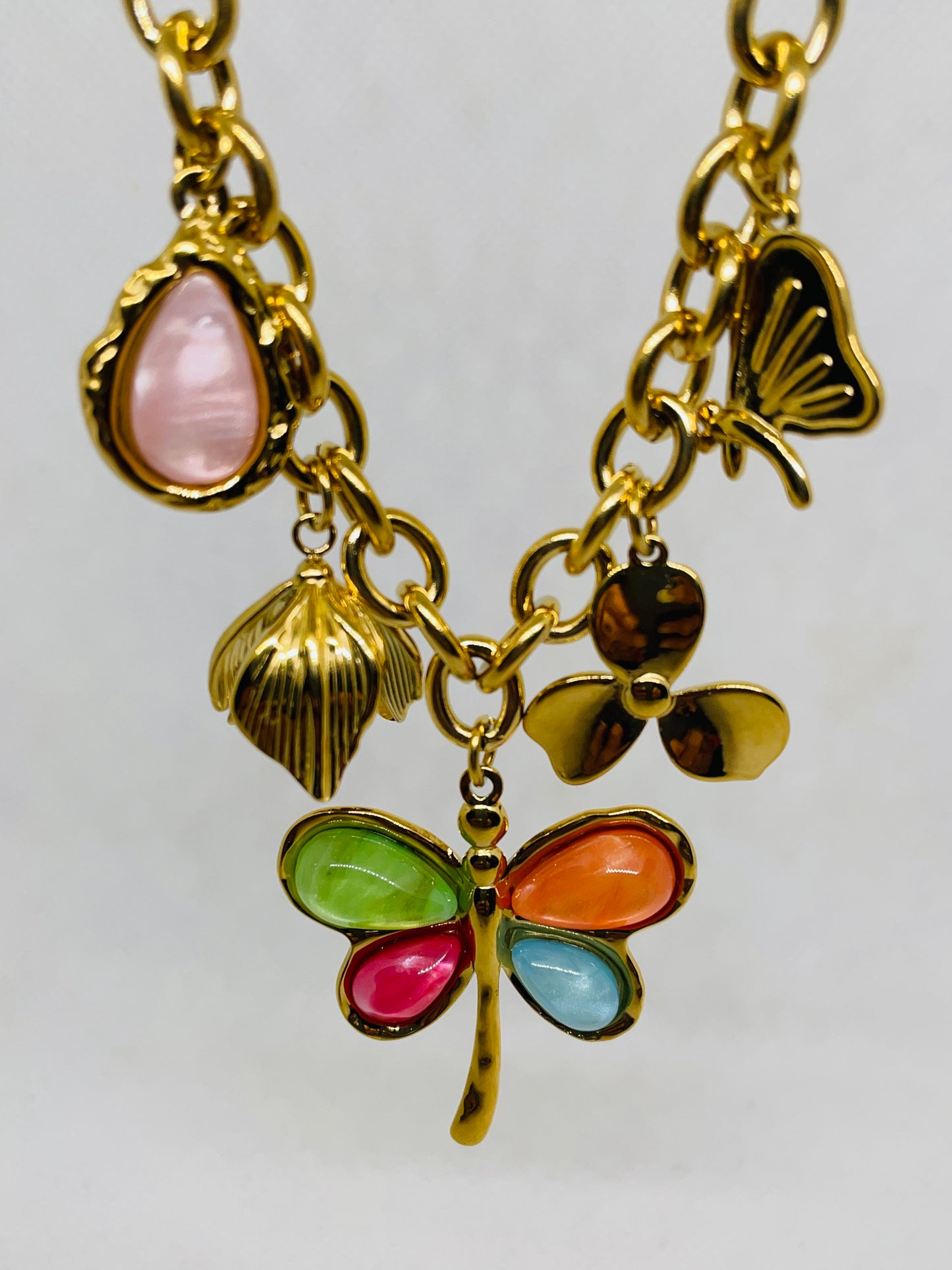 Collier Margot - Acier inoxydable - breloque Libellule