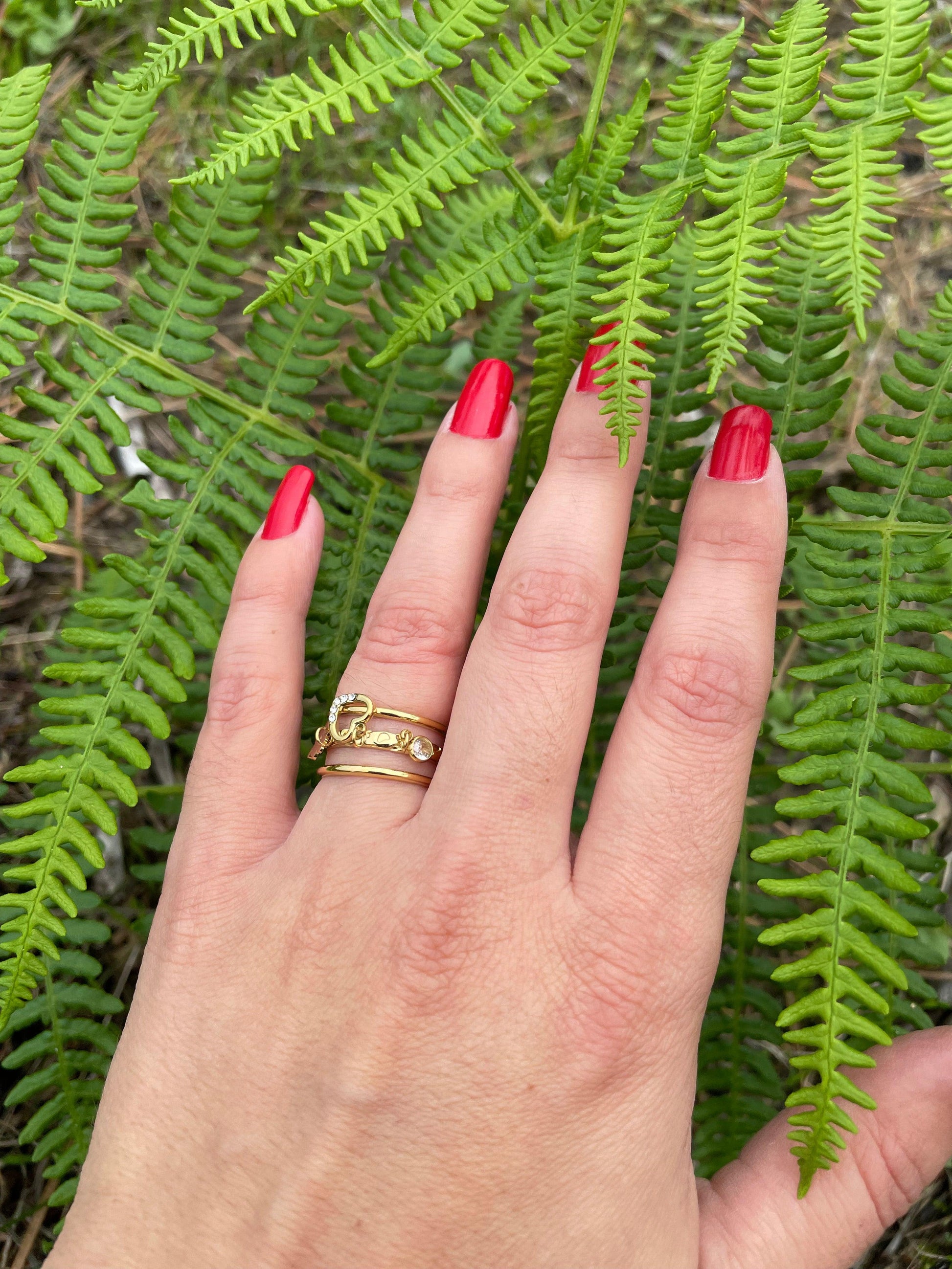Bague Breloque Trèfle Cœur - Andreia Bijoux