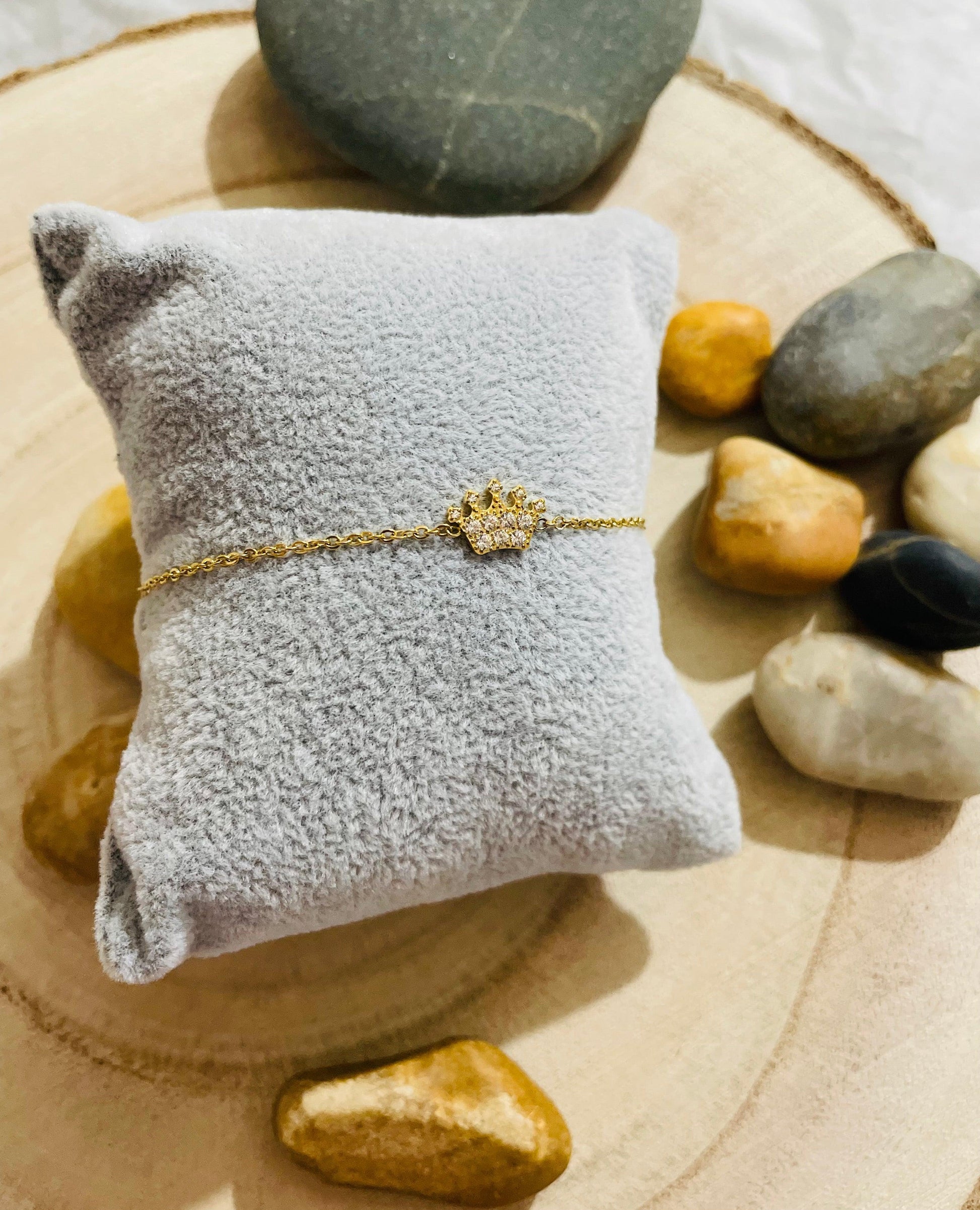 Bracelet couronne Acier Inoxydable - Andreia Bijoux