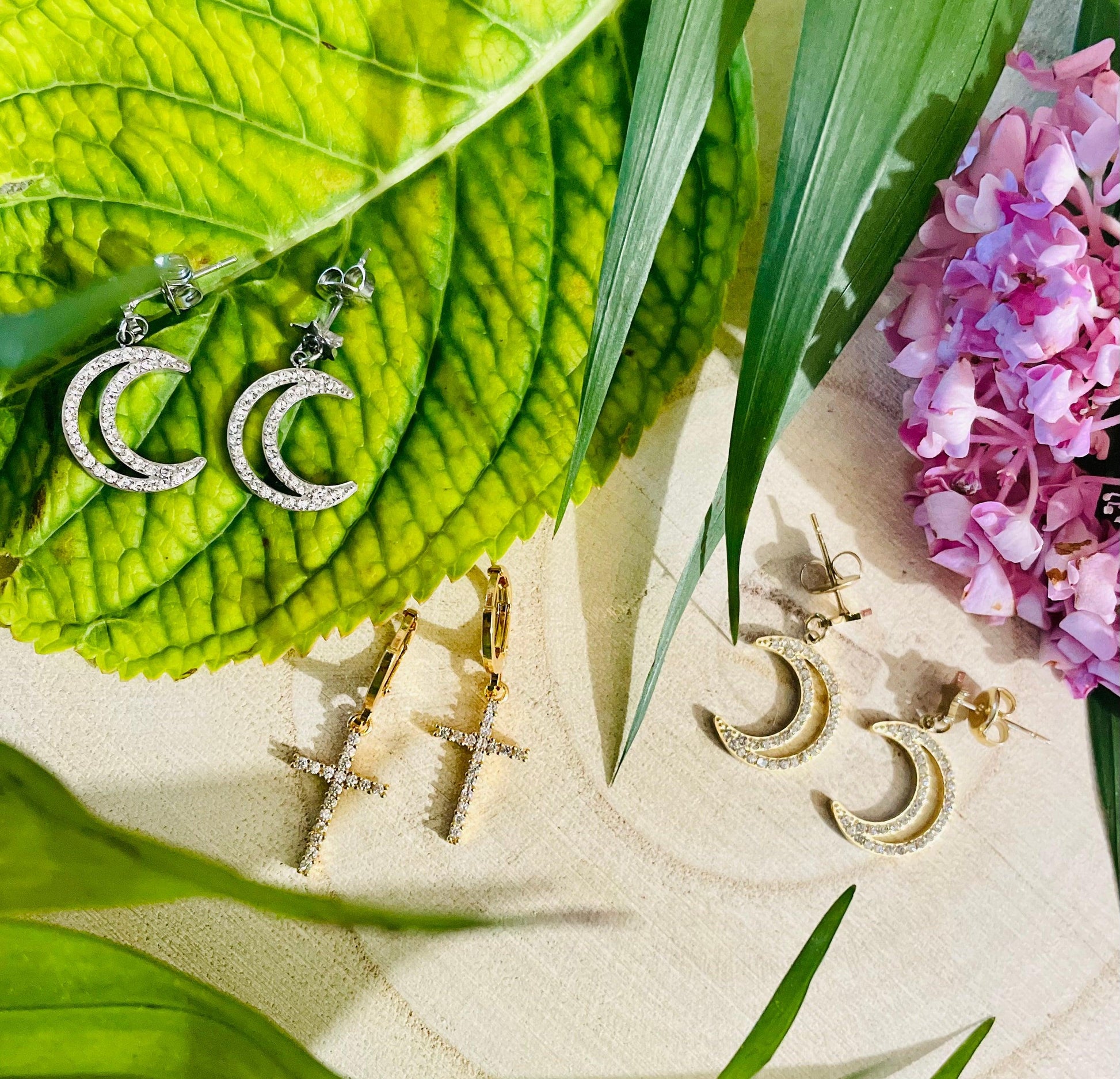 Boucles D'oreilles Lune - Andreia Bijoux