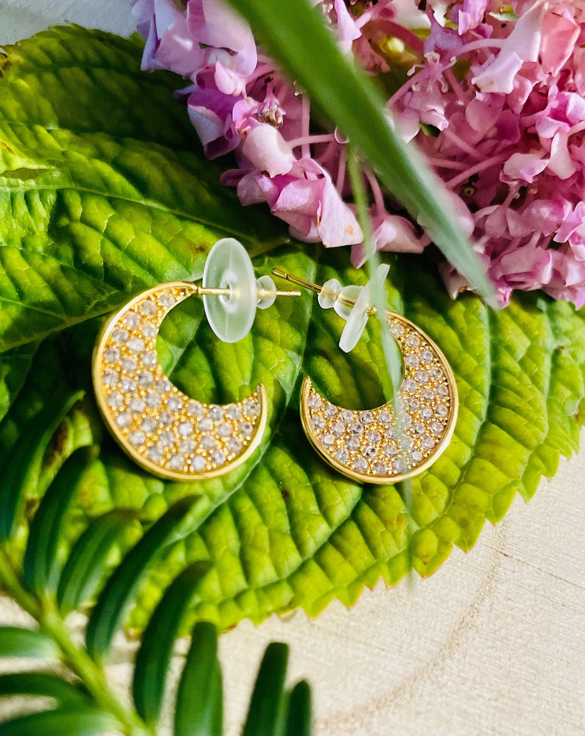 Boucles D'oreilles Demi Lune - Andreia Bijoux