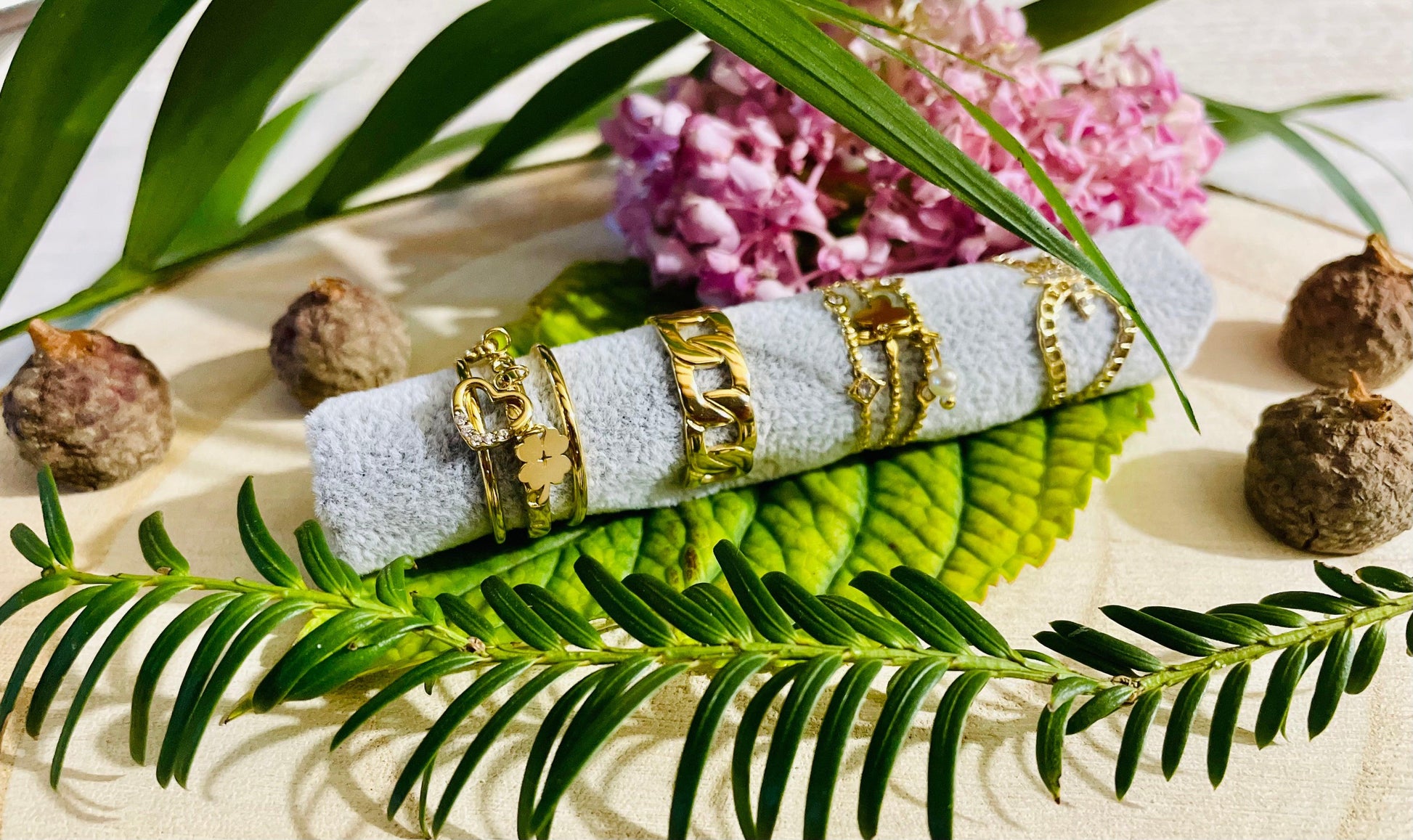 Bague Breloque Trèfle Cœur - Andreia Bijoux