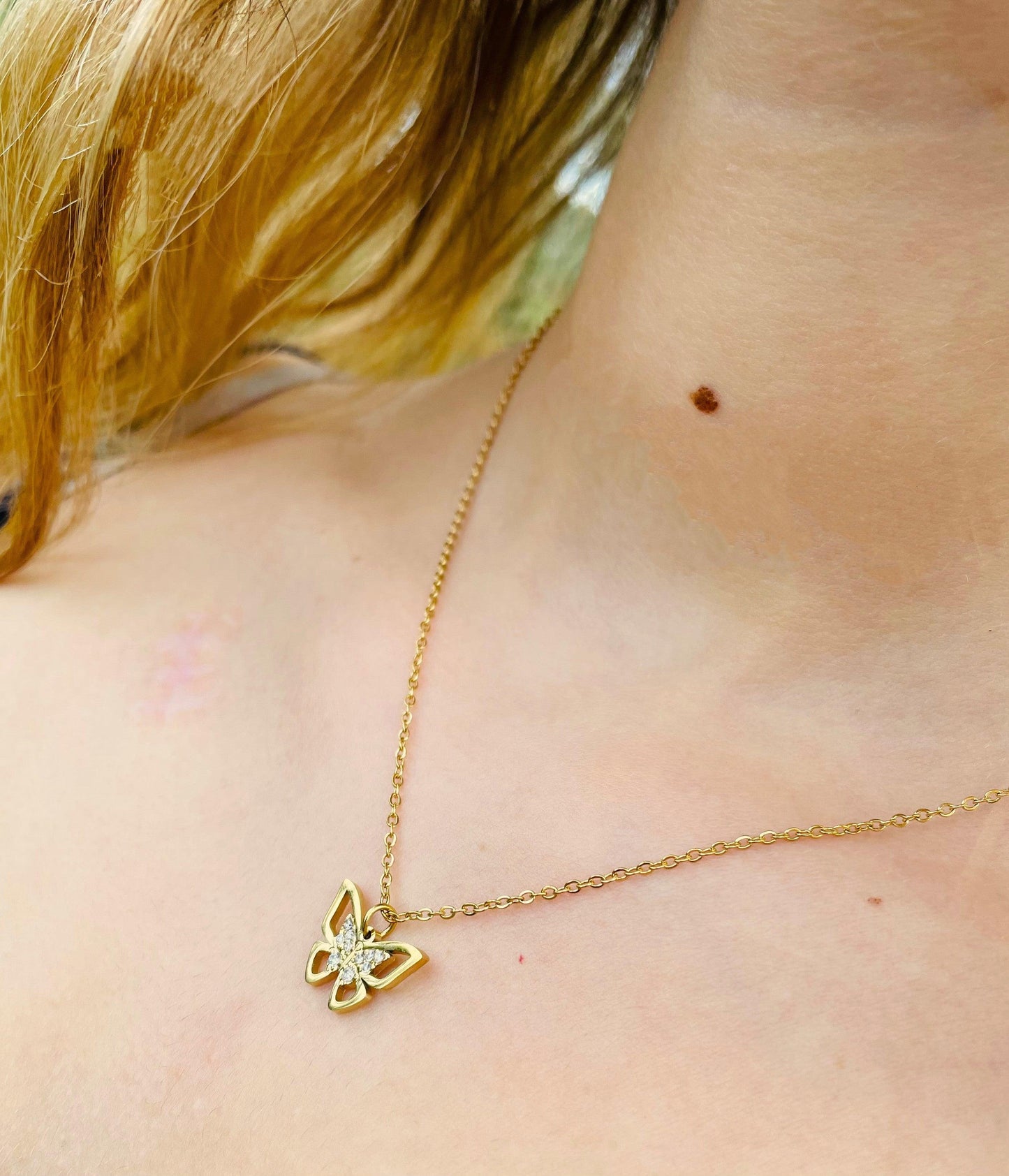 Collier Papillon en Acier Inoxydable - Andreia Bijoux
