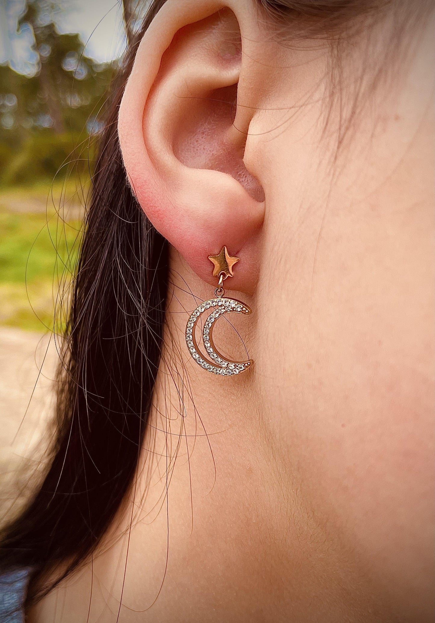 Boucles D'oreilles Lune - Andreia Bijoux