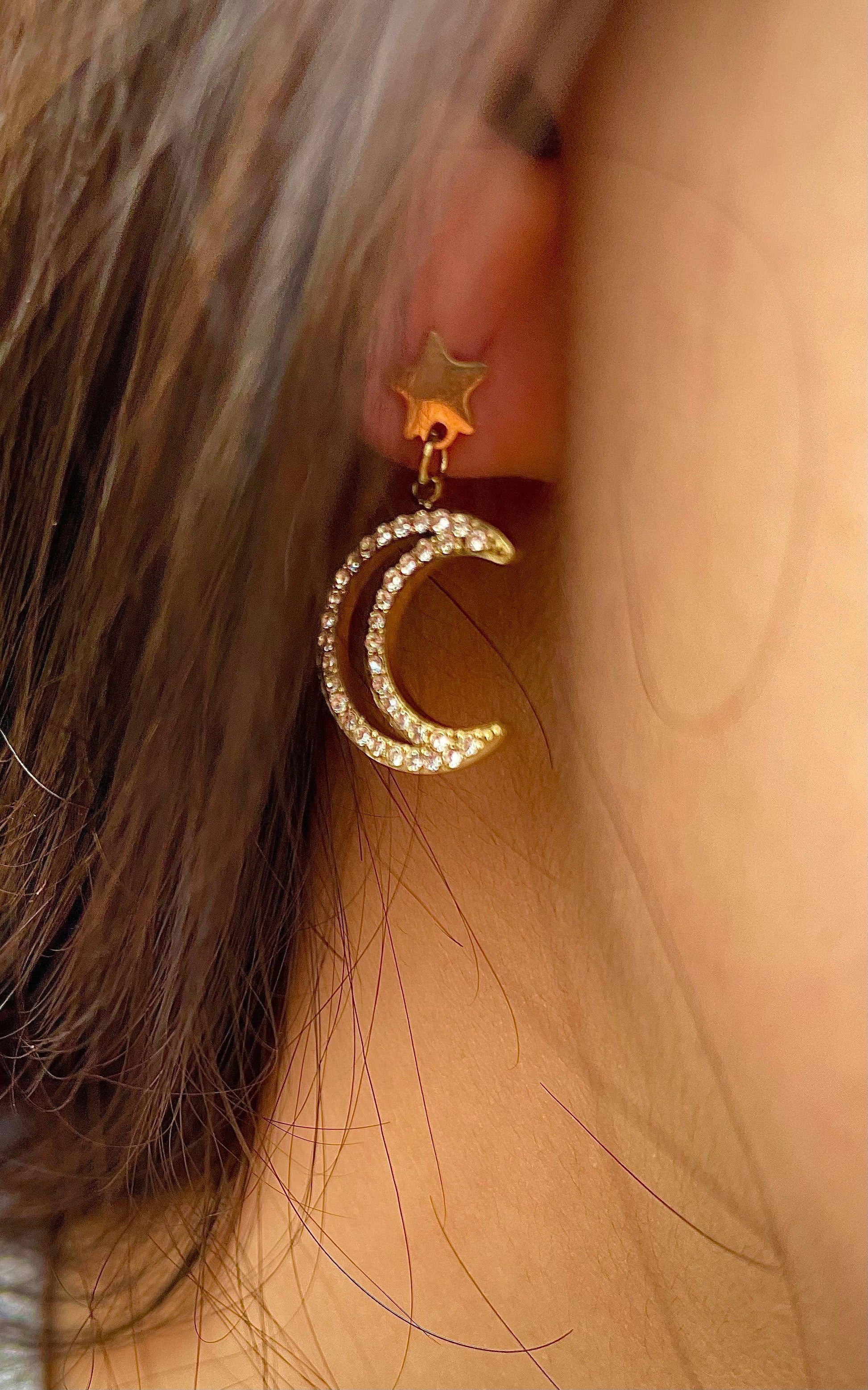Boucles D'oreilles Lune - Andreia Bijoux
