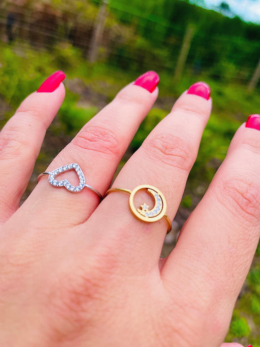 Bague réglable Lune - Andreia Bijoux